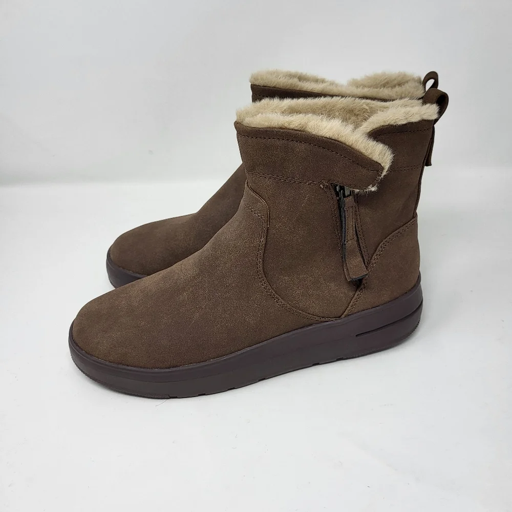 Baretraps Neana Mid-Shaft Line Zip Up Brown Boots New Size 8.5